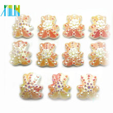 European charm flat back little bear shape resin crystal beads